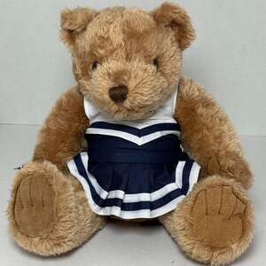 Chelsea Teddy Bear Co. Navy Cheerleader Bear 10"